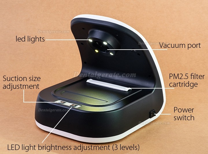 Tragbarer Absaugungen f&uuml;r Ihr Dentallabor Desktop-Akku-Staubsauger 2600mAH 60W mit LED-Leuchten